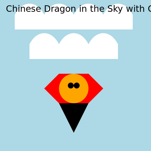 Chinese Dragon in the Sky with Clouds - AI Prompt #31873 - DrawGPT