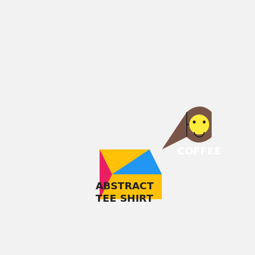 Abstract Tee Shirt and Coffee Cup - AI Prompt #31906 - DrawGPT