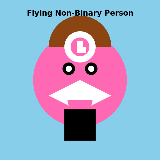 Flying Non-Binary Person - AI Prompt #31926 - DrawGPT