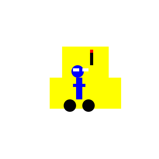 blue man in a yellow car - AI Prompt #3294 - DrawGPT