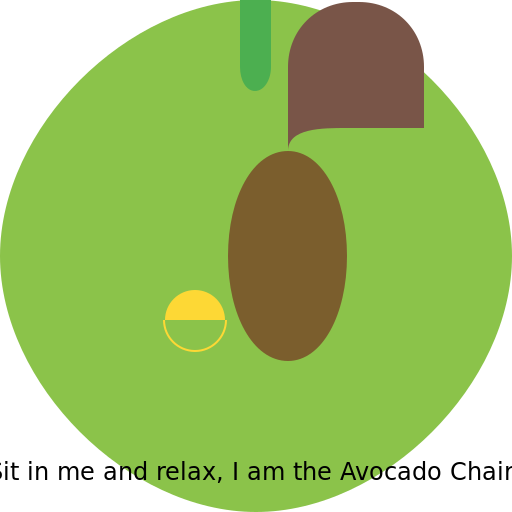 Armchair in the shape of an Avocado - DrawGPT