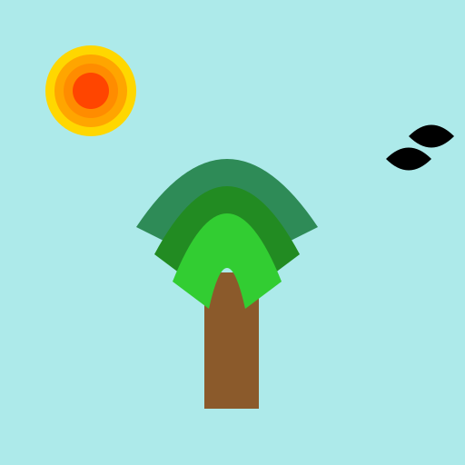 Colorful realistic trees - DrawGPT