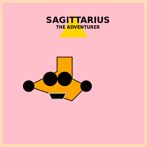 Sick Gangster Cool Dude on Adventure Motorcycle Sagitarius Tarot Card Border - DrawGPT