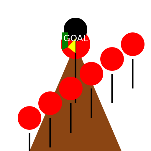 Man Climbing a Mountain with Flags - DrawGPT