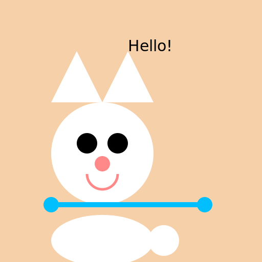 Rabbit with a Long Blue Scarf - DrawGPT