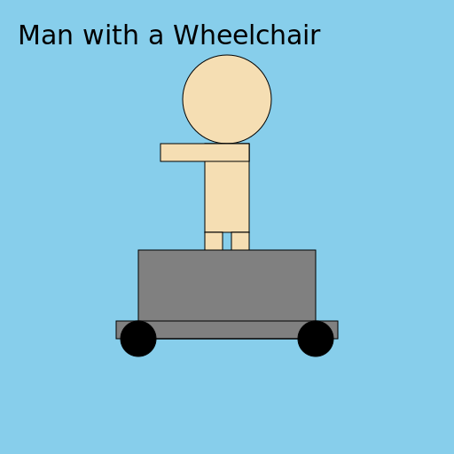 A Man with a Wheelchair - DrawGPT