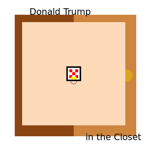 Donald Trump playing video games in the closet - DrawGPT