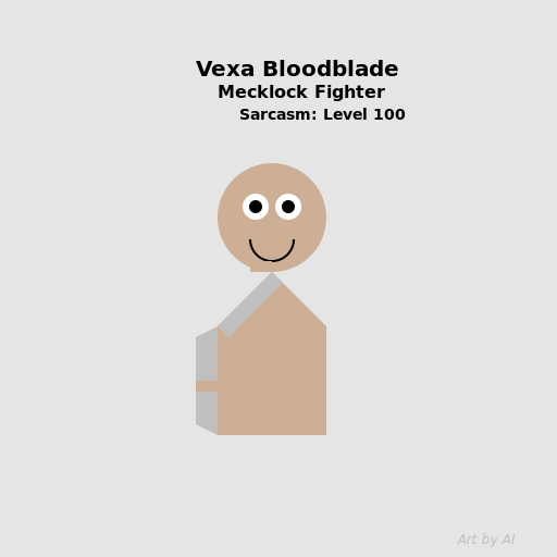 Vexa Bloodblade, the Mecklock Fighter - DrawGPT
