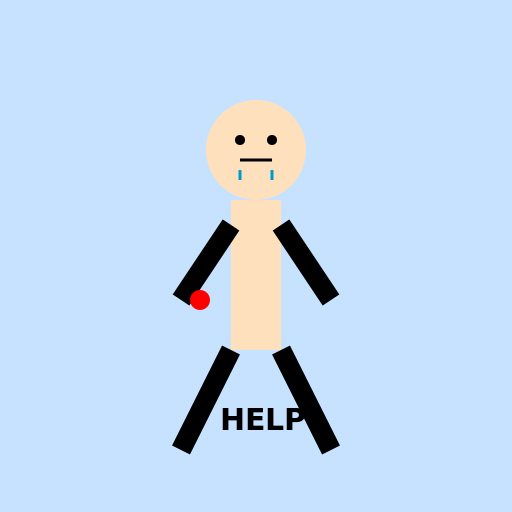 Injured Stickman Crying for Help - AI Prompt #34496 - DrawGPT