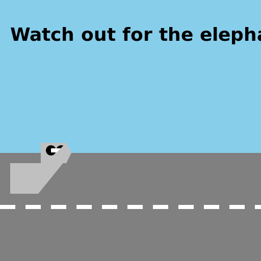 Elephant on the Highway - AI Prompt #34554 - DrawGPT