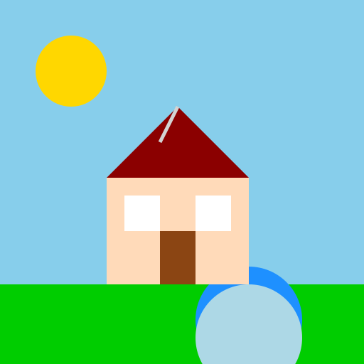 House with a Pond - AI Prompt #34830 - DrawGPT