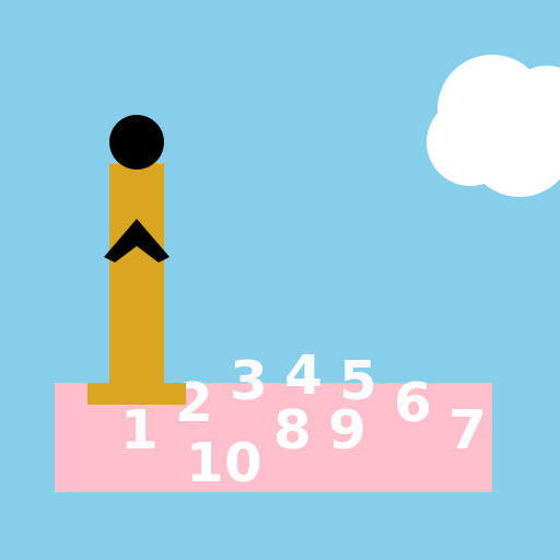 Man Jumping on Nummy Tummy Trampoline with Numbers and Ladder - AI Prompt #34890 - DrawGPT