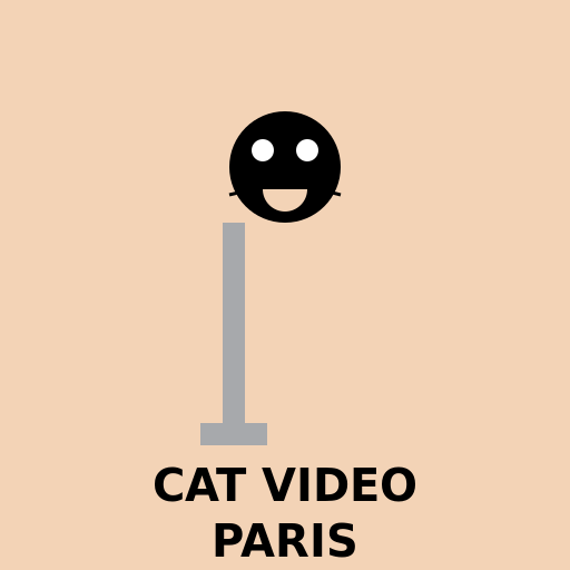 18th Annual Cat Video Paris Logo - AI Prompt #34959 - DrawGPT