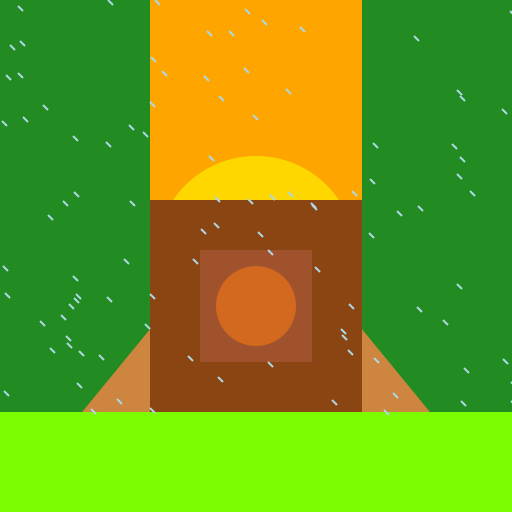 Chicken Coop in the Rainforest at Sunset - AI Prompt #35004 - DrawGPT