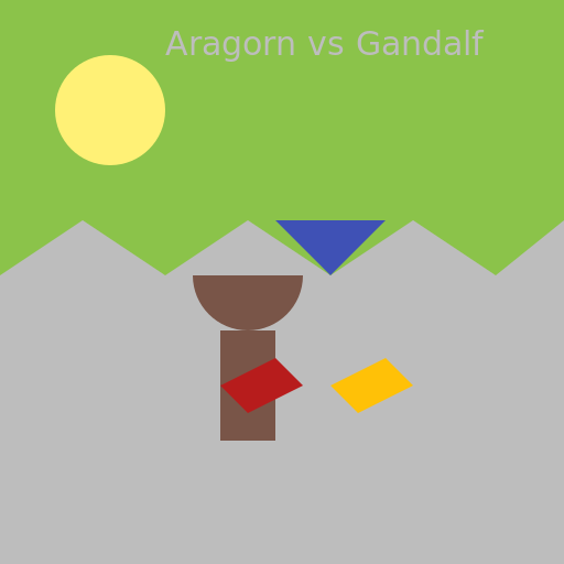 Aragorn vs Gandalf Battle - AI Prompt #35456 - DrawGPT