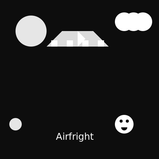 Airfright - A spooky plane flying in the night sky - AI Prompt #35510 - DrawGPT
