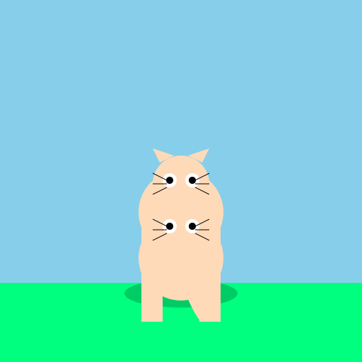 Cat in grass in the air - AI Prompt #35600 - DrawGPT