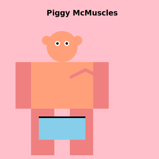 Piggy McMuscles in a Kilt - AI Prompt #35624 - DrawGPT