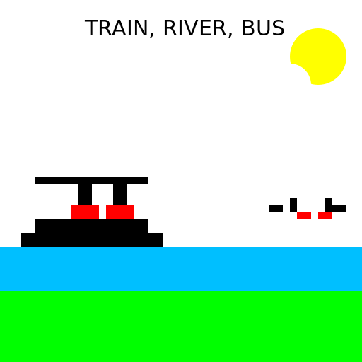 Train Crossing a River with a Bus in the Background - AI Prompt #36999 - DrawGPT