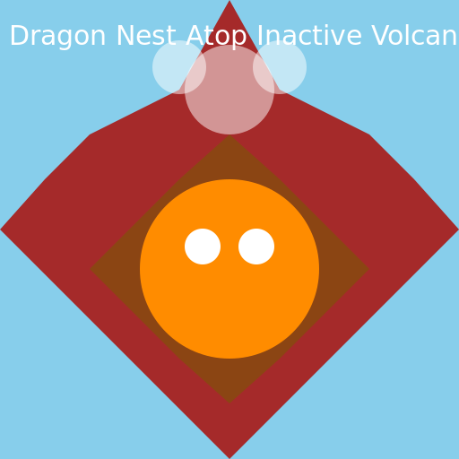 Dragon Nest Atop Inactive Volcano - AI Prompt #37453 - DrawGPT