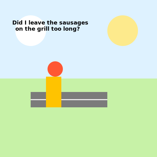 Kid's Sausages on Fire - DrawGPT