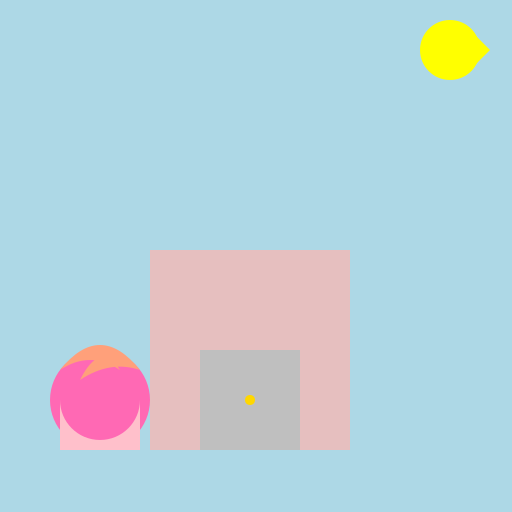 Girl Standing in Front of a House - DrawGPT