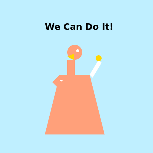 Rosie the Riveter as a Flamingo - DrawGPT