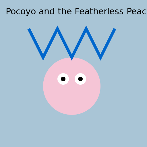 Pocoyo and the Featherless Peacock Logo - AI Prompt #39269 - DrawGPT
