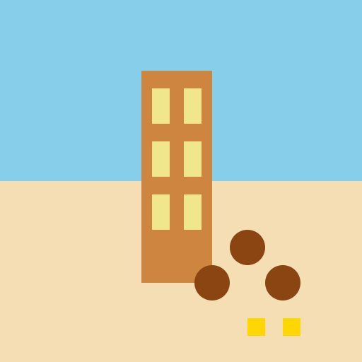 Puppies inconveniently placed a tower in beach. - AI Prompt #39550 - DrawGPT