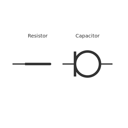 Resisted Capacitor Schematic - AI Prompt #40165 - DrawGPT