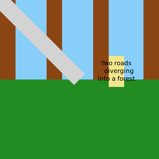 Two roads diverging into a forest - AI Prompt #40324 - DrawGPT