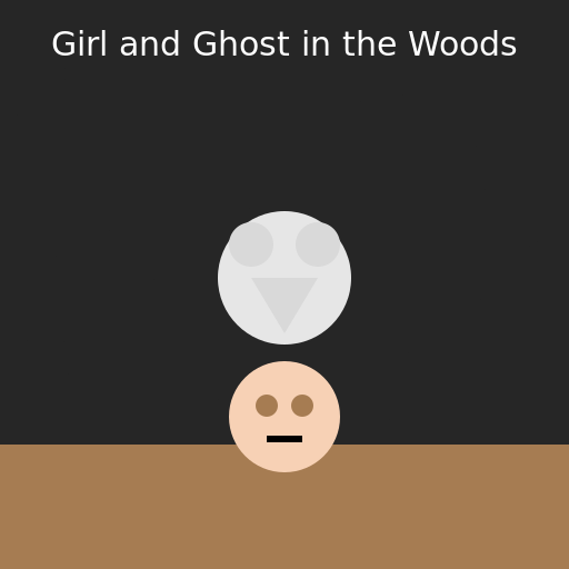 Girl and Ghost in the Woods - AI Prompt #40365 - DrawGPT