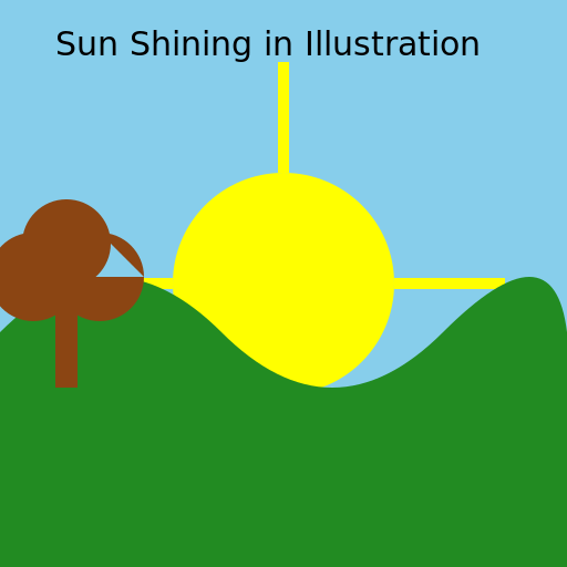 Sun Shining in Illustration - AI Prompt #40403 - DrawGPT