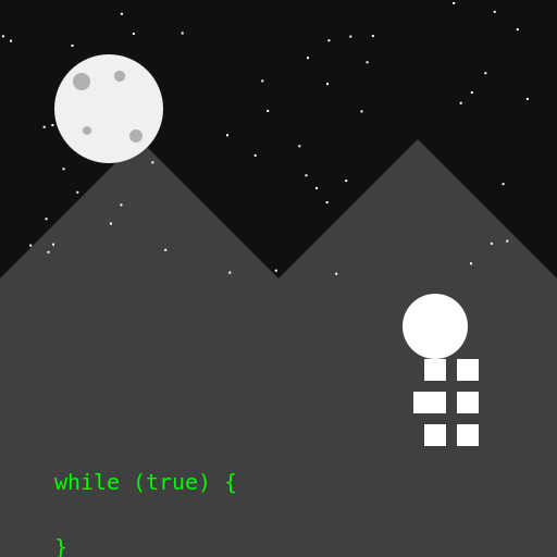 Programmer Writing Code in the Mountains at Night - AI Prompt #40862 - DrawGPT