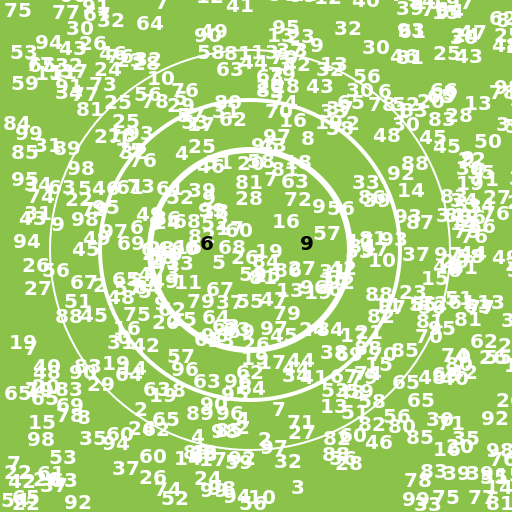 Grass with numbers 6 and 9 in Stencil font with hundreds of numbers and shockwaves from the flop - AI Prompt #41448 - DrawGPT