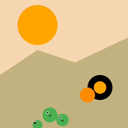 Dawn at the Lake with Penguin, Orange Ball, and Frogs - AI Prompt #41455 - DrawGPT
