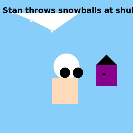 Stan throws snowballs at shulker. - AI Prompt #41857 - DrawGPT