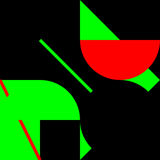 Red, Green and Black Geometric Design - AI Prompt #41894 - DrawGPT