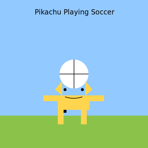 Pikachu Playing Soccer - AI Prompt #42093 - DrawGPT