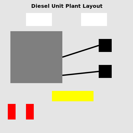 Diesel Unit Plant Layout - AI Prompt #42310 - DrawGPT