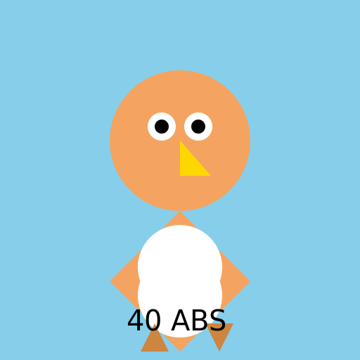 Eagle with 40 Abs - A Cartoon Masterpiece - AI Prompt #42816 - DrawGPT