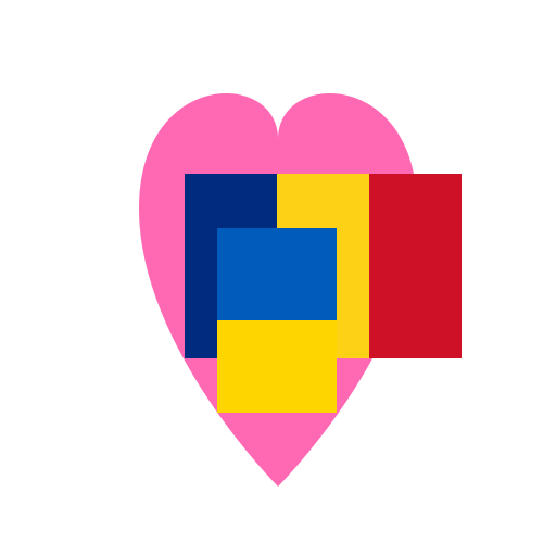 Romanian flag and Ukrainian flag in heart - AI Prompt #43062 - DrawGPT