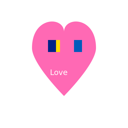 Romanian and Ukrainian Flag Heart with Love - AI Prompt #43112 - DrawGPT