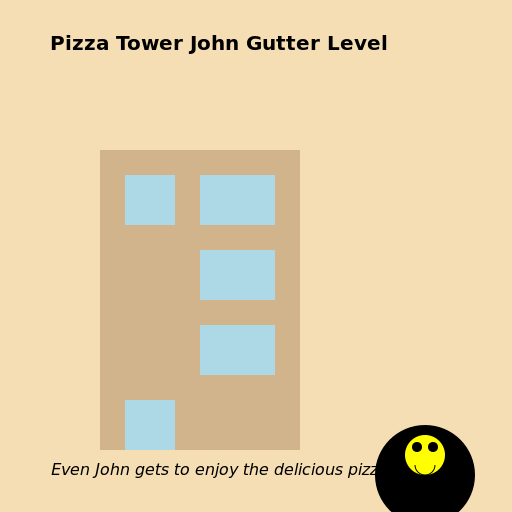 Pizza Tower John Gutter Level Card - That's a pizza the heart ...
