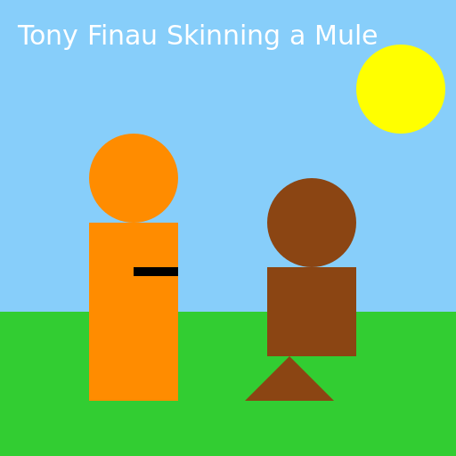 Tony Finau Skinning a Mule - AI Prompt #44098 - DrawGPT
