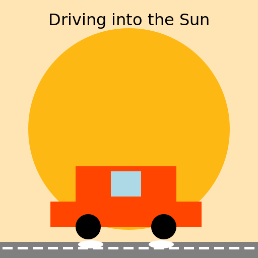 Car driving into the Sun - AI Prompt #44116 - DrawGPT