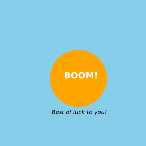 EXPLODING TNT - Best of luck to you! - AI Prompt #44196 - DrawGPT