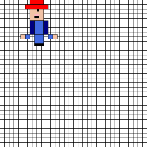 Boy with Red Hat and Blue Overalls Facing Left - AI Prompt #44472 - DrawGPT