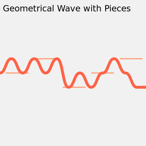 Geometrical Wave with Pieces - AI Prompt #44528 - DrawGPT