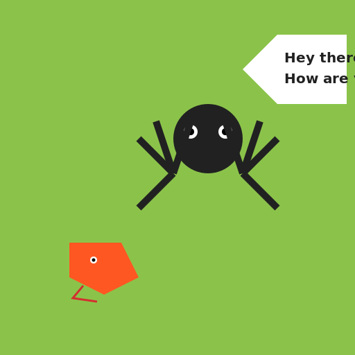 Spider and Snake having a friendly chat - AI Prompt #45109 - DrawGPT